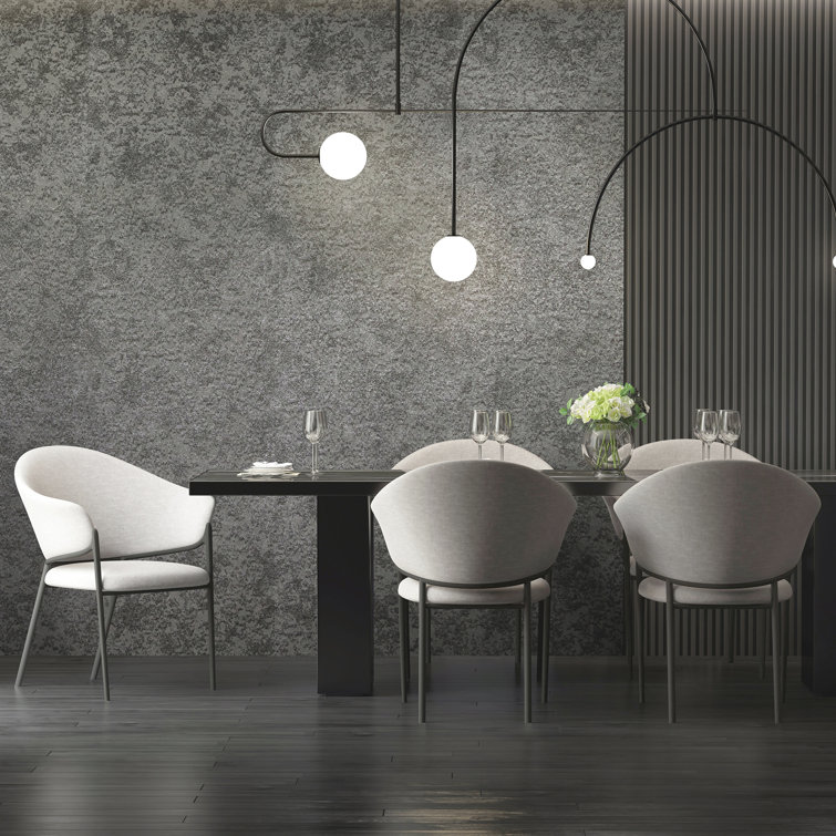 Gray and Black Shimmery Silk Look Non-Pasted Wallpaper Roll