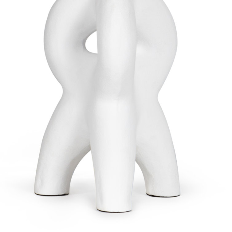 White Ceramic Table Lamp with Linen Shade