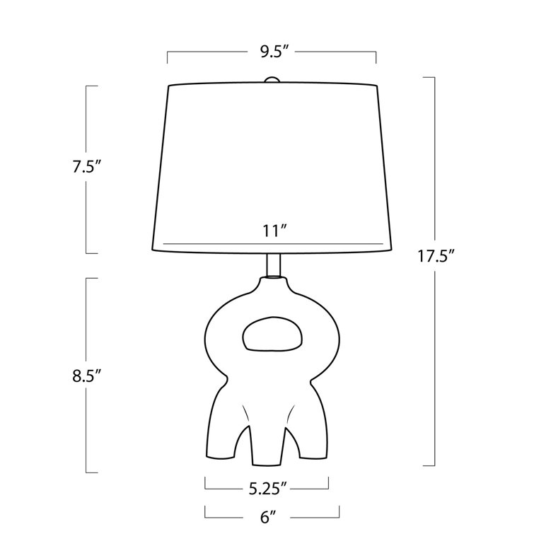 White Ceramic Mini Table Lamp with Linen Shade