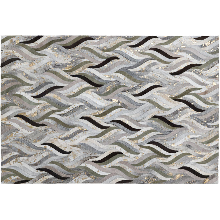 Art Hide One-of-a-Kind Rectangle Art Hide Cowhide Area Rug