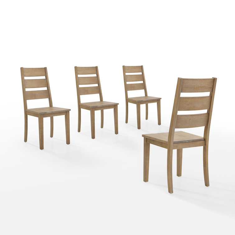 Joanna Rustic Brown Wood Ladderback Side Chair Set