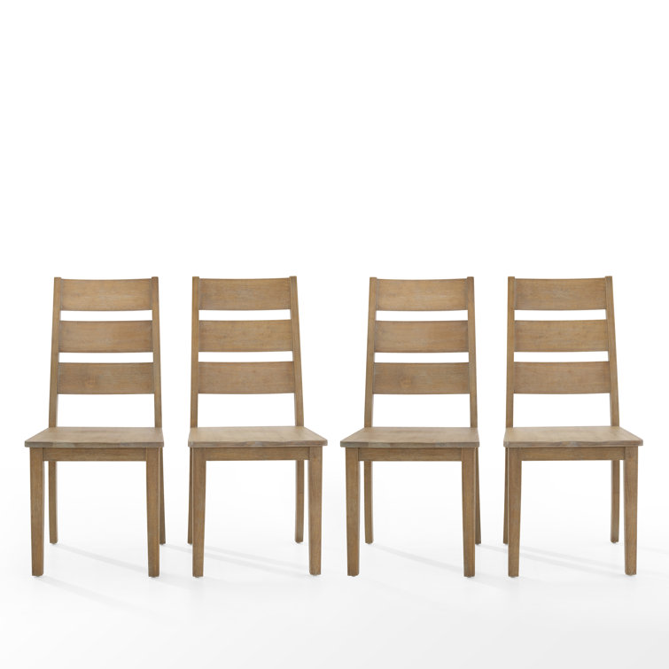 Joanna Rustic Brown Wood Ladderback Side Chair Set