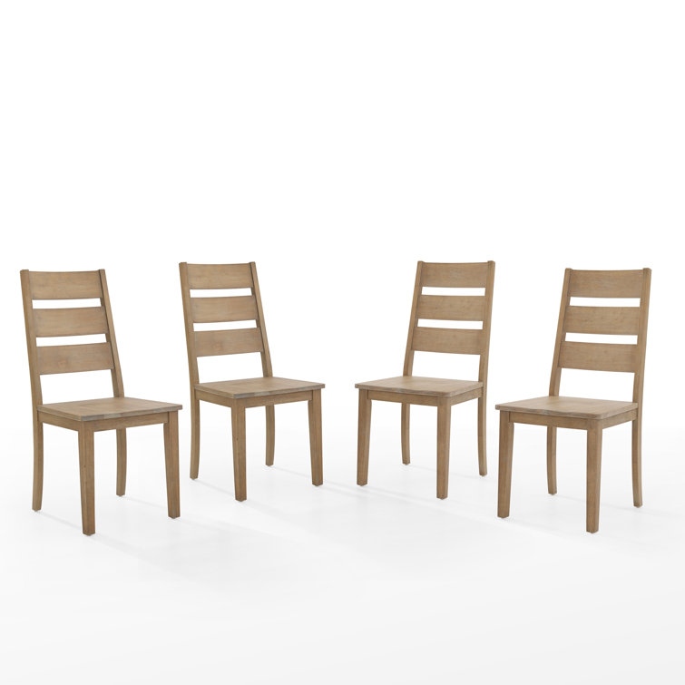 Joanna Rustic Brown Wood Ladderback Side Chair Set
