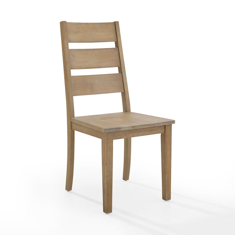 Joanna Rustic Brown Wood Ladderback Side Chair Set