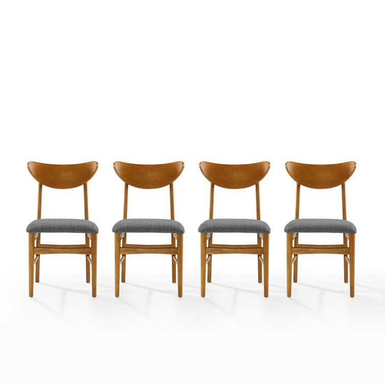 Landon Acorn Brown and Gray Upholstered Dining Chair Set of 4