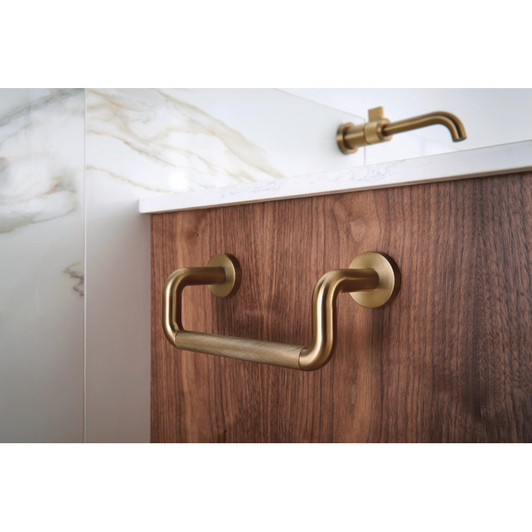Polished Nickel Modern Wall Mounted Mini Towel Bar