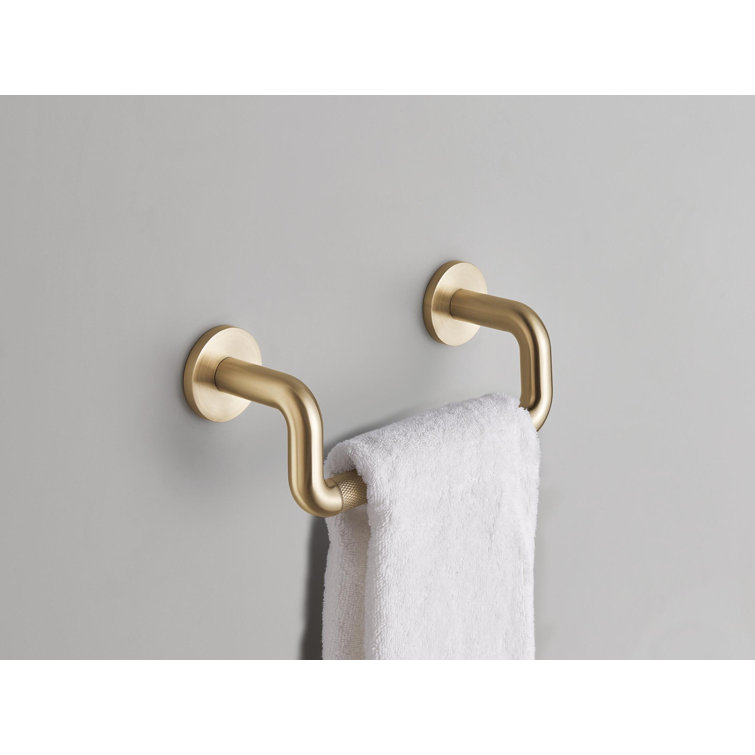 Luxe Gold Stainless Steel Wall Mounted Mini Towel Bar