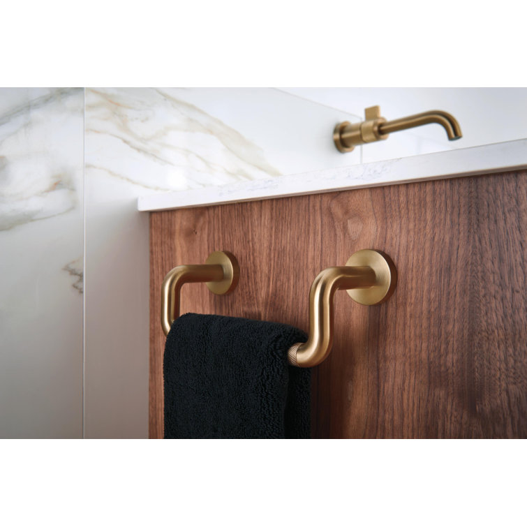 Polished Nickel Modern Wall Mounted Mini Towel Bar