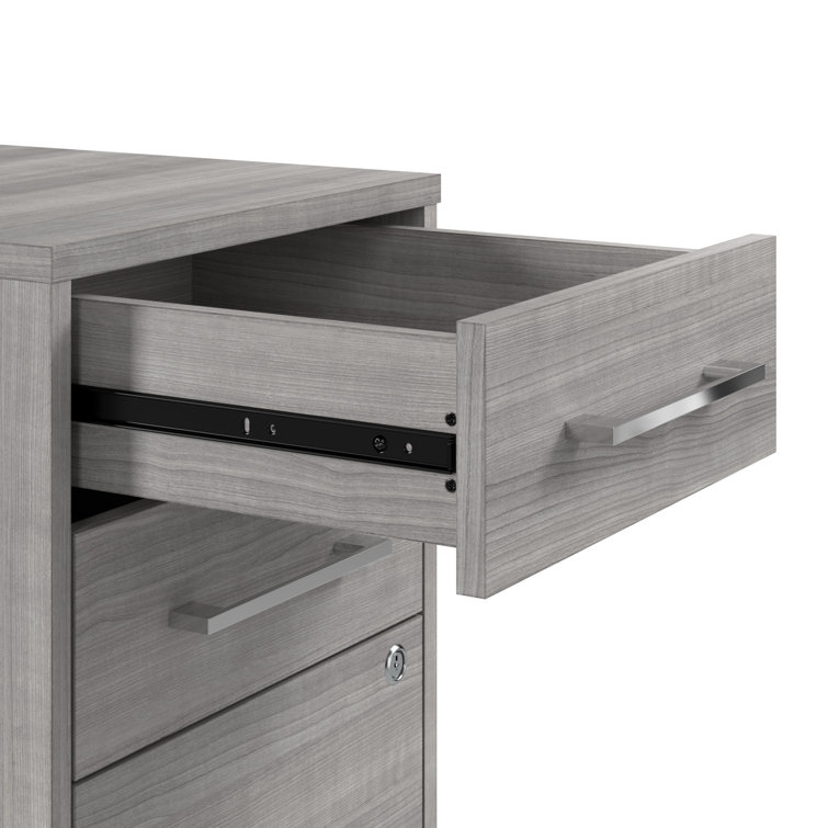Platinum Gray 3-Drawer Lockable Mobile File Cabinet