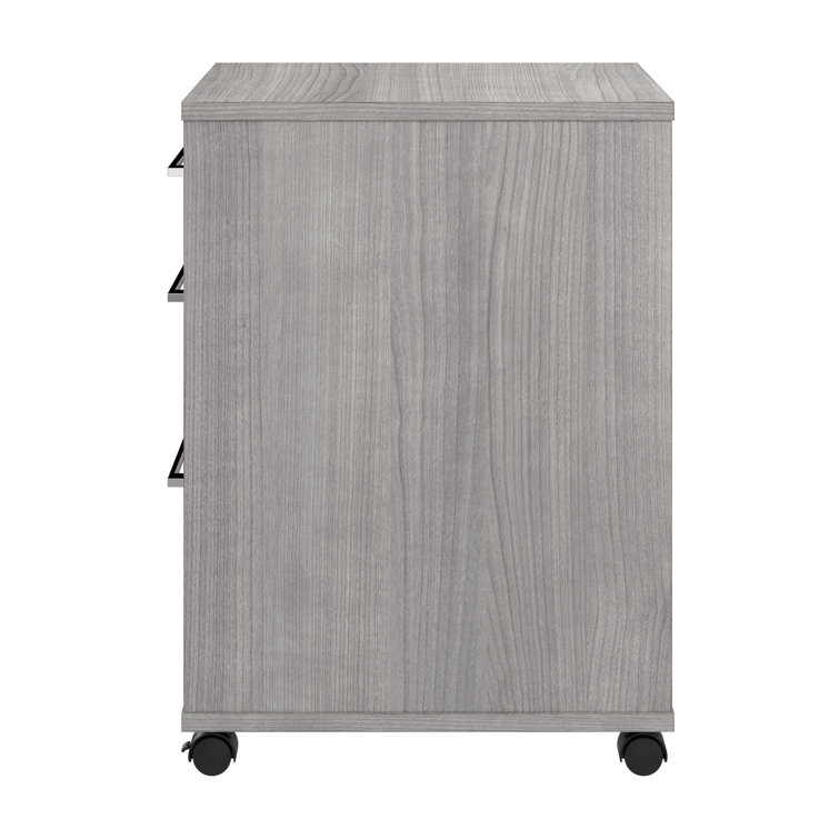 Platinum Gray 3-Drawer Lockable Mobile File Cabinet