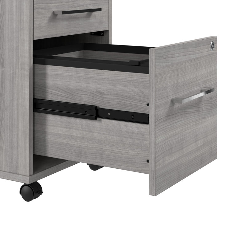 Platinum Gray 3-Drawer Lockable Mobile File Cabinet