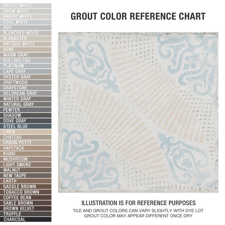 Barcelona Decor Guell 6" Matte Porcelain Vintage Floor & Wall Tile