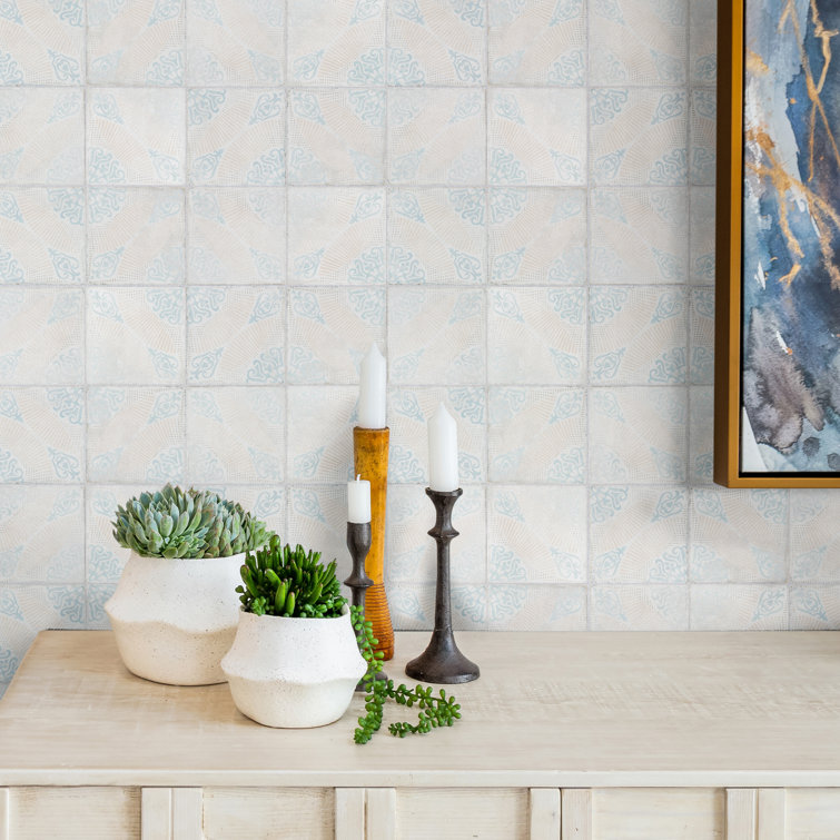 Barcelona Decor Guell 6" Matte Porcelain Vintage Floor & Wall Tile