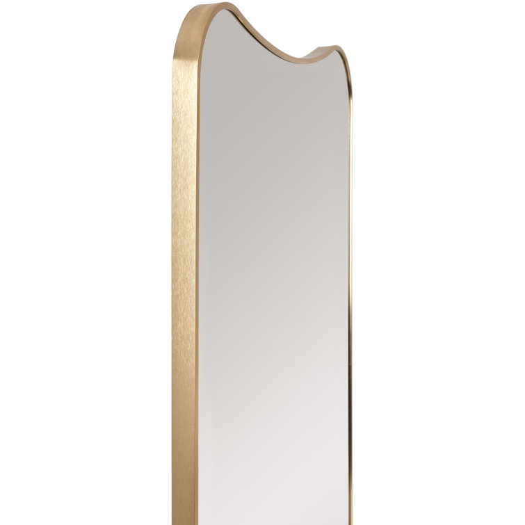Bellona Gold Aluminum Wavy Rectangular Wall Mirror