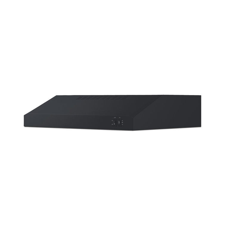 Summit Black Stainless Steel Convertible Under Cabinet Range Hood