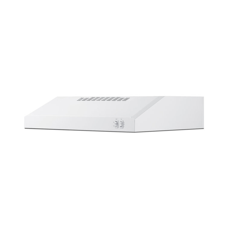 Summit 24" White Convertible Under Cabinet Range Hood with Charcoal Filter