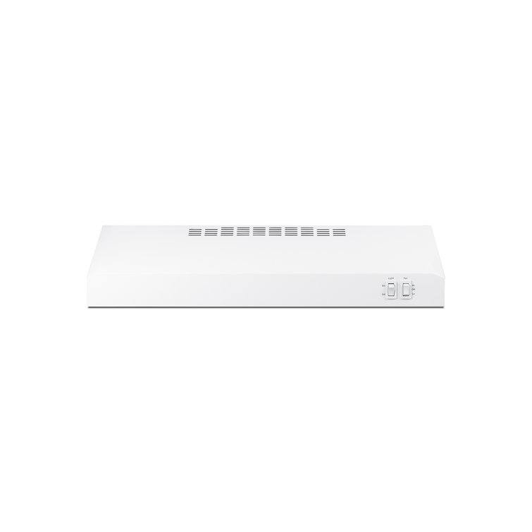 Summit 24" White Convertible Under Cabinet Range Hood with Charcoal Filter