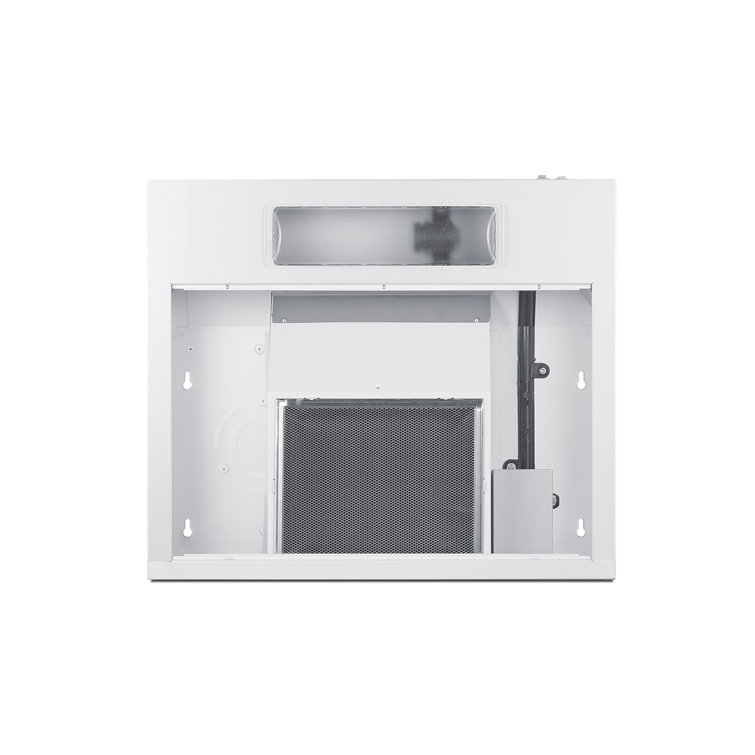 Summit 24" White Convertible Under Cabinet Range Hood with Charcoal Filter
