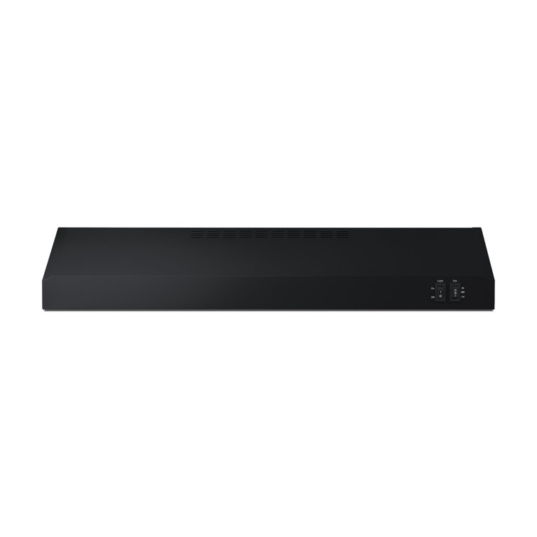 Black Stainless Steel Convertible Under Cabinet Range Hood