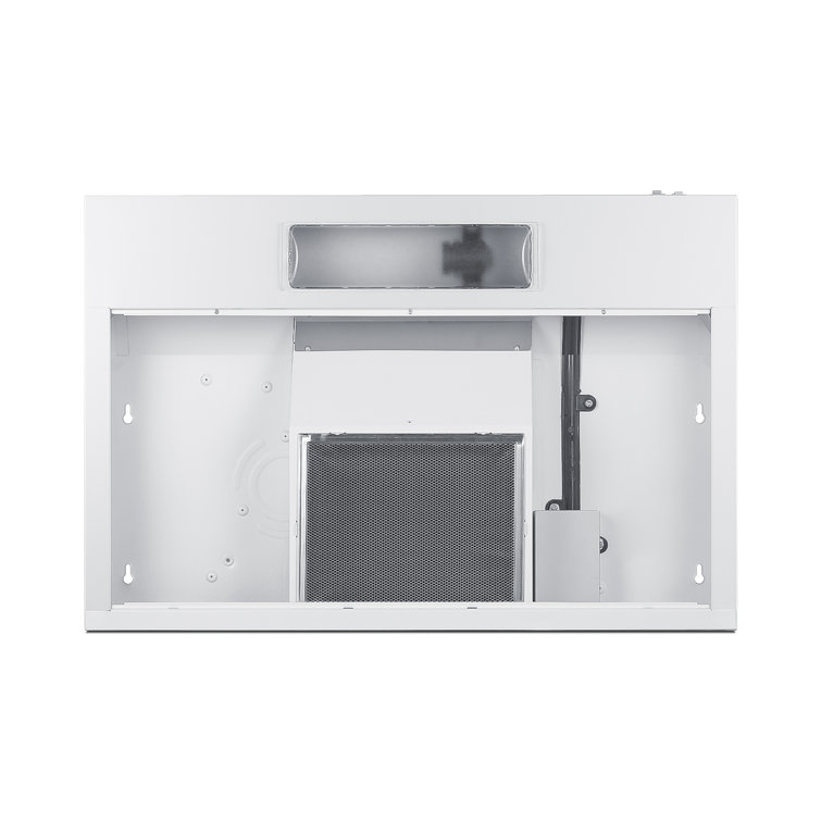 White Stainless Steel Convertible Under Cabinet Range Hood