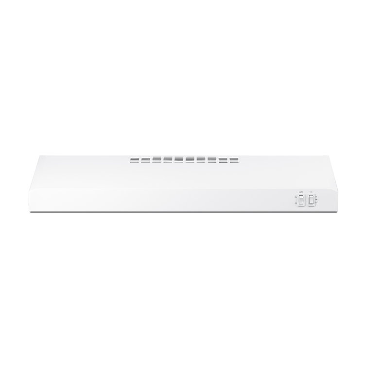 White Stainless Steel Convertible Under Cabinet Range Hood