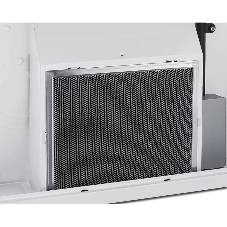 White Stainless Steel Convertible Under Cabinet Range Hood