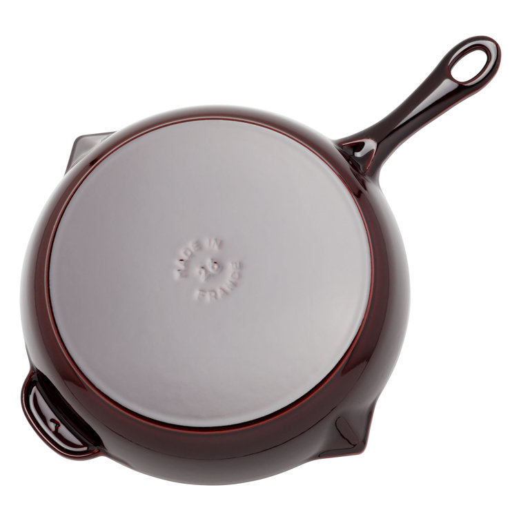 Grenadine Enameled Cast Iron 10-inch Fry Pan with Helper Handle