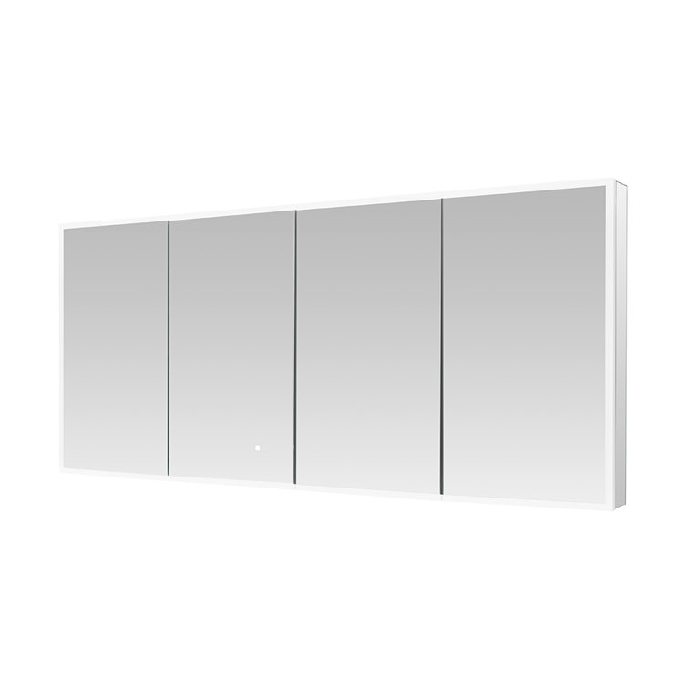 Edge Royale 72" Wide LED Medicine Cabinet with Defogger and Magnifying Mirror