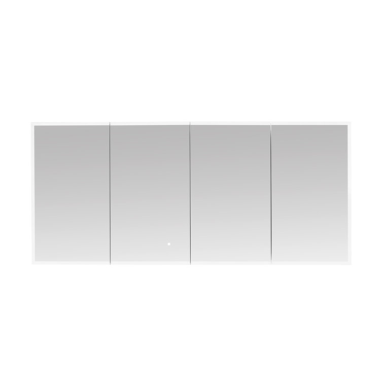 Edge Royale 72" Wide LED Medicine Cabinet with Defogger and Magnifying Mirror