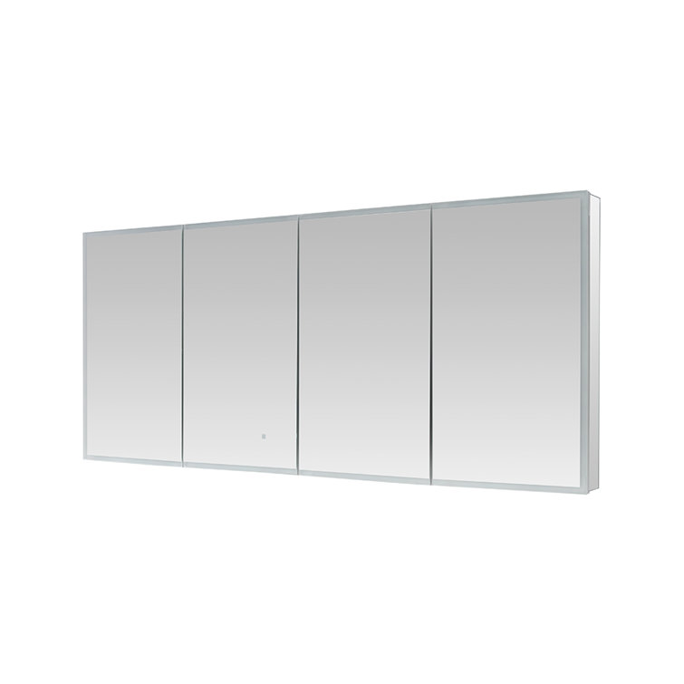 Edge Royale 72" Wide LED Medicine Cabinet with Defogger and Magnifying Mirror