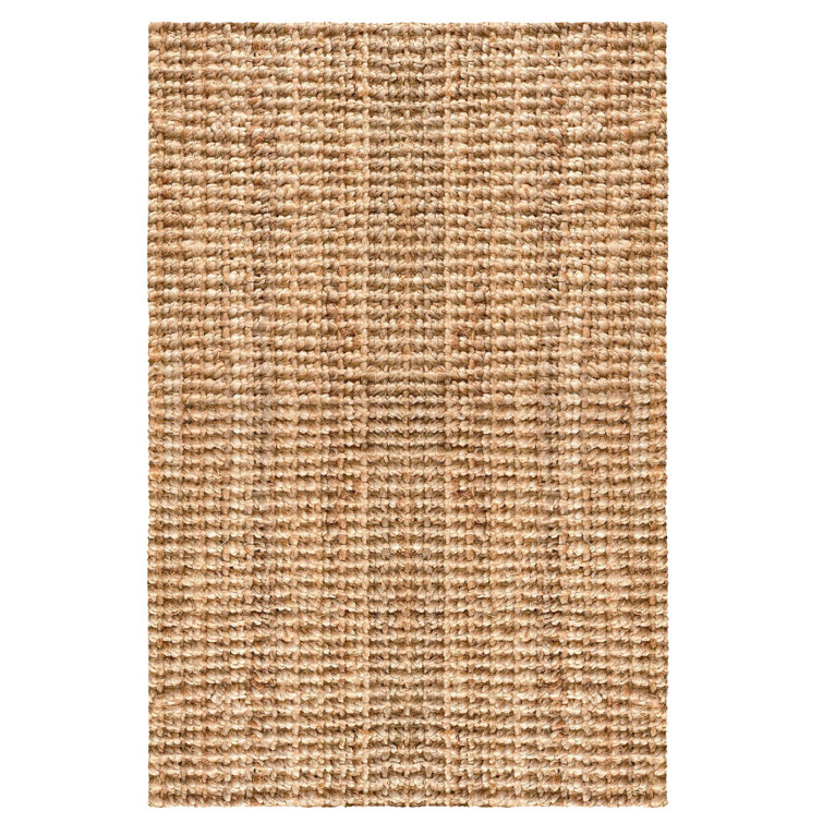 Natural Jute Handmade Flat Woven Rectangular Rug 5' x 8'