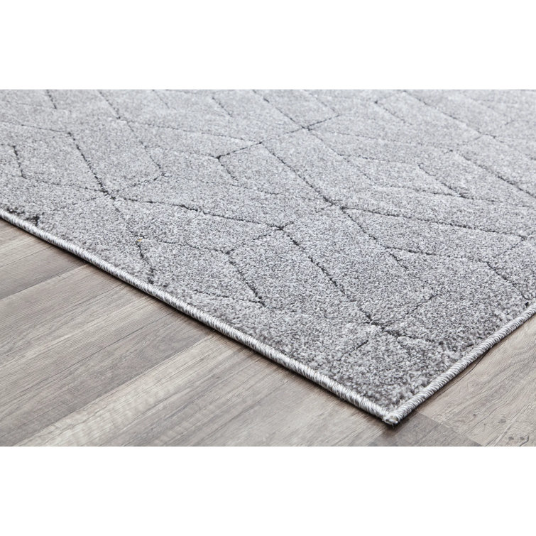 Cadence 5' x 7' Geometric Gray Synthetic Area Rug