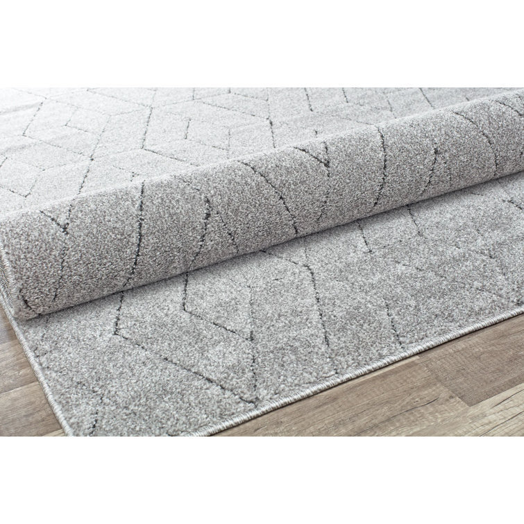 Cadence 5' x 7' Geometric Gray Synthetic Area Rug