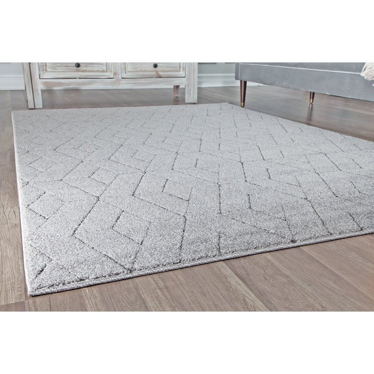 Cadence 5' x 7' Geometric Gray Synthetic Area Rug
