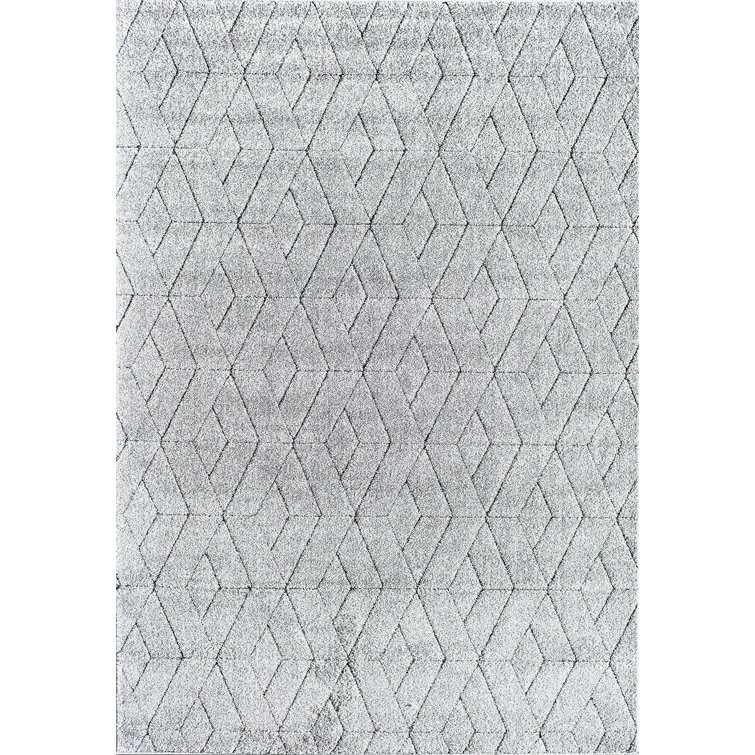 Cadence 5' x 7' Geometric Gray Synthetic Area Rug