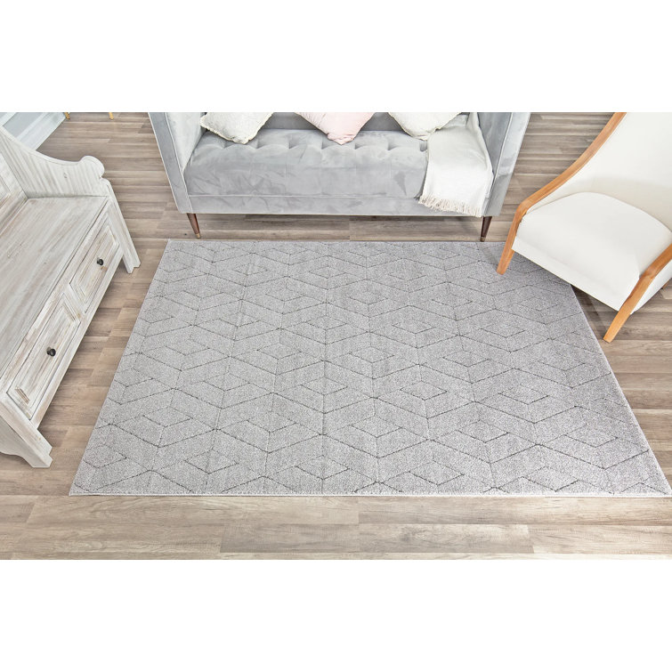 Cadence 5' x 7' Geometric Gray Synthetic Area Rug