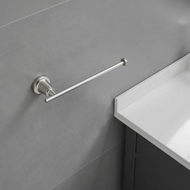 Brushed Nickel 4-Piece Bathroom Hardware Set with Towel Bar