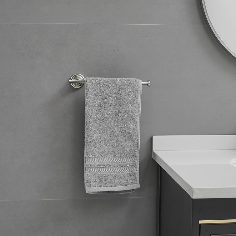 Brushed Nickel 4-Piece Bathroom Hardware Set with Towel Bar