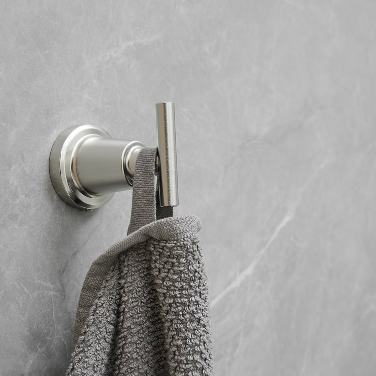 Brushed Nickel 4-Piece Bathroom Hardware Set with Towel Bar