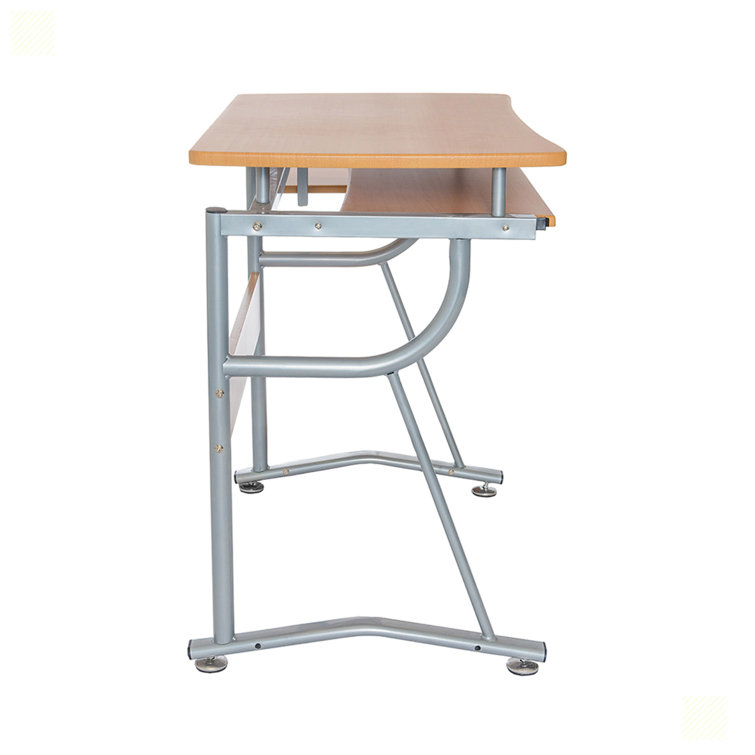 Cherry Compact Gaming Desk with Steel Frame & Keyboard Tray
