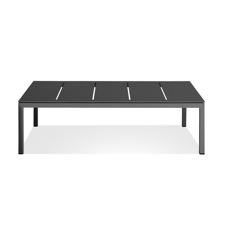 Carbon Black Powder-Coated Aluminum Outdoor Coffee Table