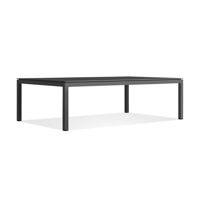 Carbon Black Powder-Coated Aluminum Outdoor Coffee Table