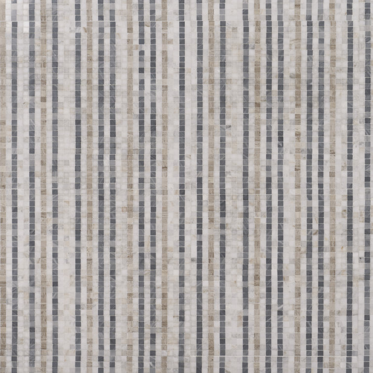 Cloud Gray 12" x 12" Marble Mosaic Wall & Floor Tile
