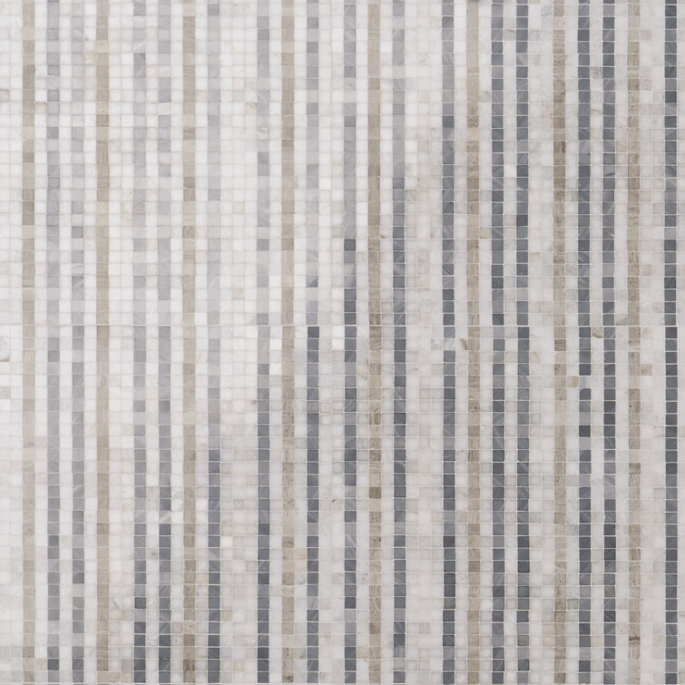 Cloud Gray 12" x 12" Marble Mosaic Wall & Floor Tile