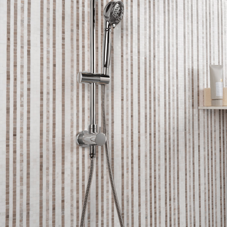 Atomic 12" x 12" Beige Marble Mosaic Tile