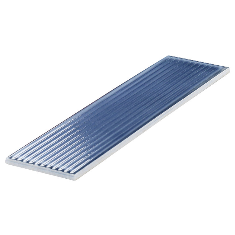 Stacy Garcia Blue Polished Porcelain Subway Wall Tile 4" x 16"