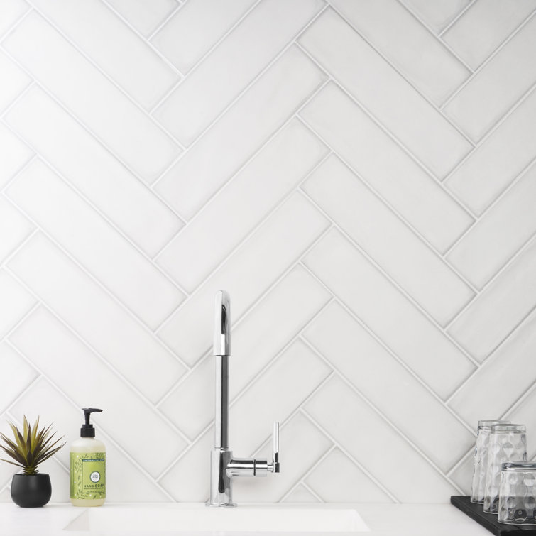 Stacy Garcia White Matte Porcelain Subway Wall Tile