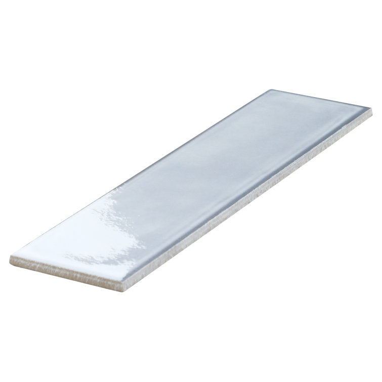 Azure Polished Porcelain Subway Wall Tile 3.93 x 15.74 in