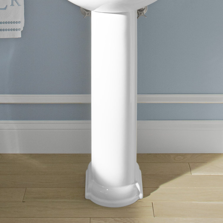 Devonshire 26.5" White Porcelain Pedestal Sink
