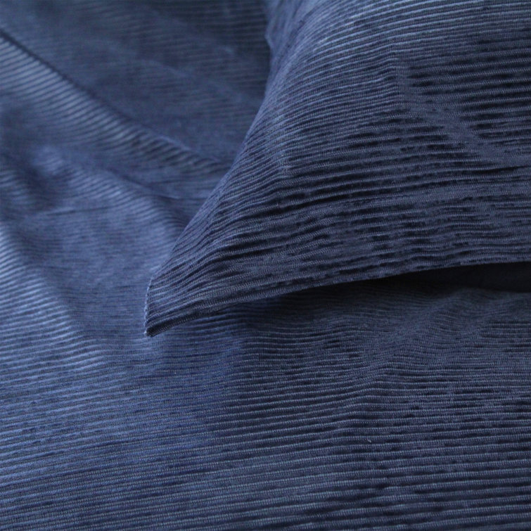 Blue Velvet Queen Duvet Cover Set with Shams